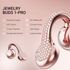 WinBridge Wireless Earbuds, Jewelry - Style Clip on Open Ear Headphones, Bluetooth 6.0, Earring Headphone for Women,Gift, Rose Gold - WinBridge