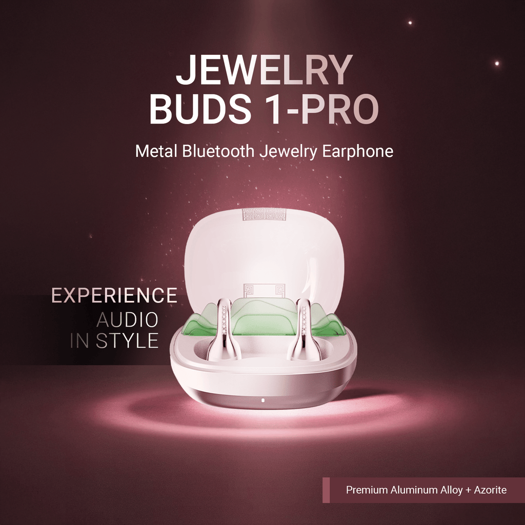 WinBridge Wireless Earbuds, Jewelry - Style Clip on Open Ear Headphones, Bluetooth 6.0, Earring Headphone for Women,Gift, Rose Gold - WinBridge