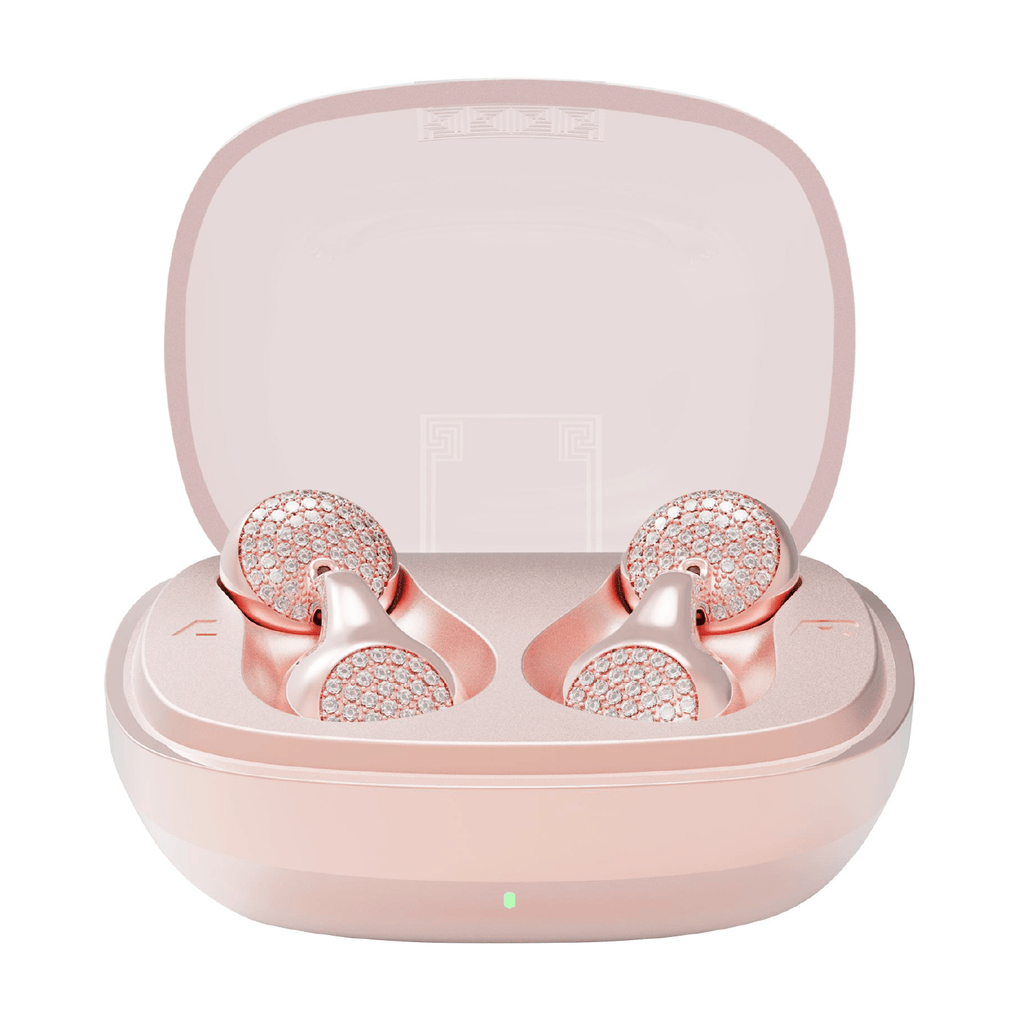 WinBridge Wireless Earbuds, Jewelry - Style Semi - Open Ear Headphones, Bluetooth 6.0, Elegant In - Ear Buds for Women, Gift, Rose Gold - WinBridge