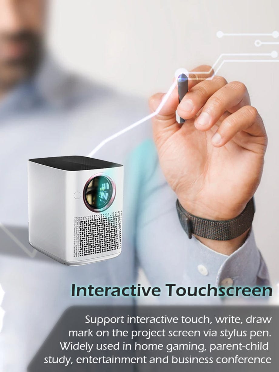 Y3 Smart Projector with 4K Decoding, 4000 Lumens, Auto Focus, Android 9.0,With Bluetooth speaker mode, Interactive touchscreen - WinBridge