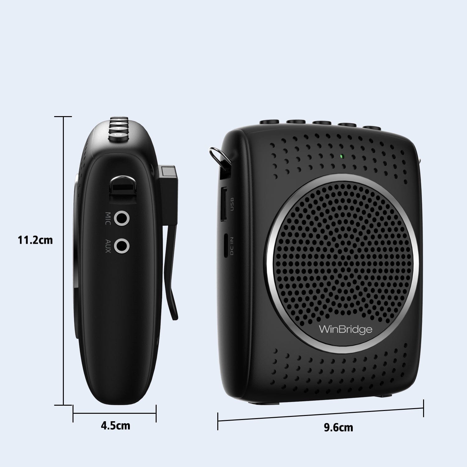 WinBridge S309 Portable Voice Amplifier for Teachers Classroom, with Wired Mic with Mute Button