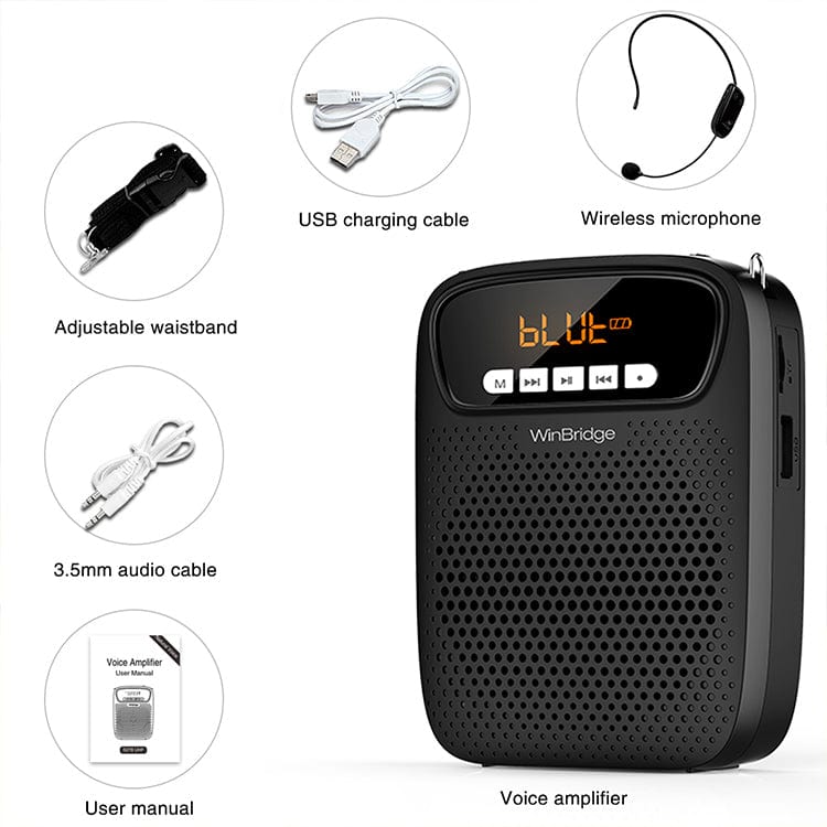 WinBridge S278 Portable Loudspeaker Voice Amplifier with Wireless Micr
