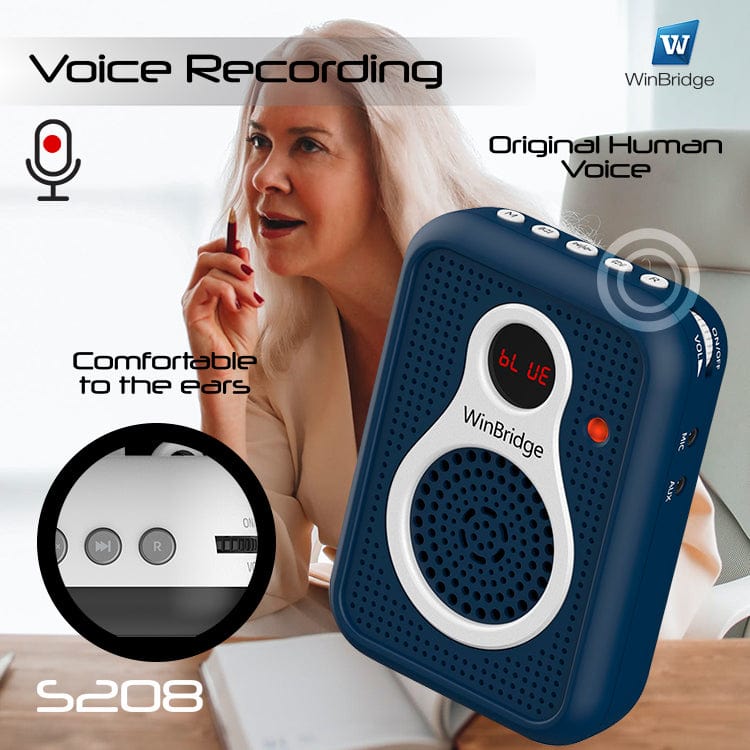 WinBridge S208 With Wired Microphone Headset 1800mAh Rechargeable Bluetooth Speaker