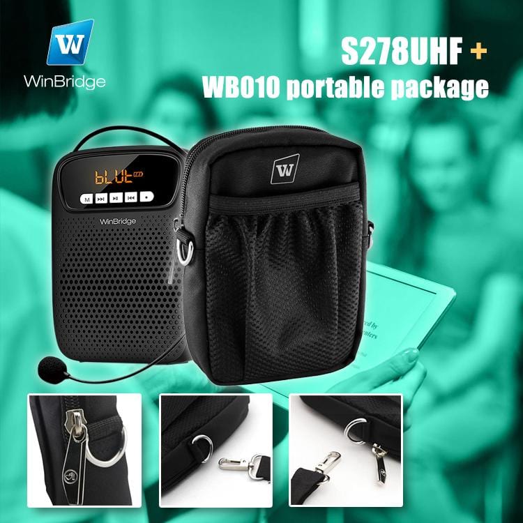 WinBridge S278 Portable Loudspeaker Voice Amplifier with Wireless Microphone