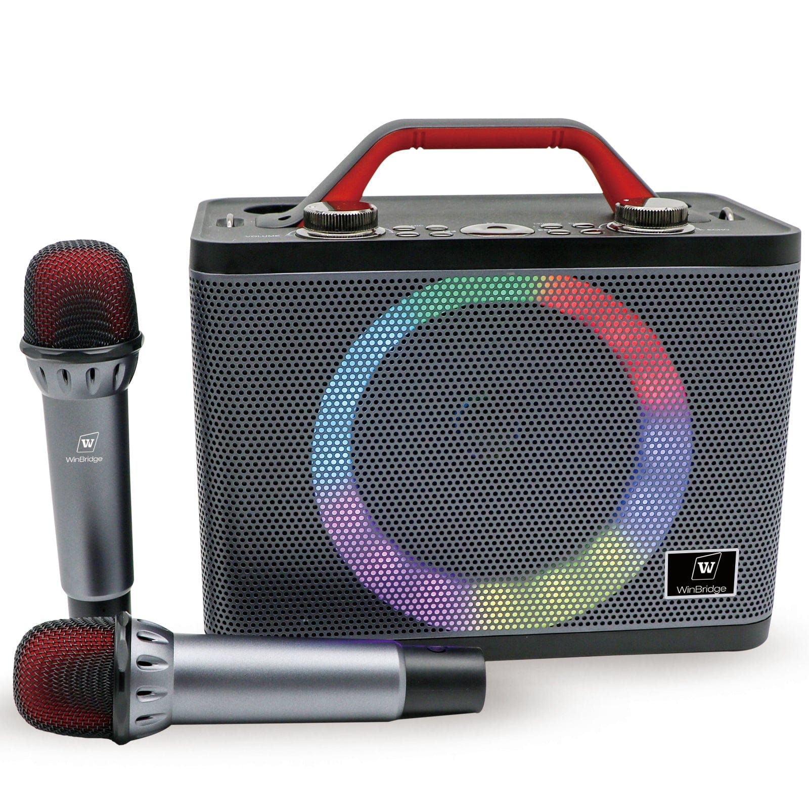 WinBridge T8 Ultra-Portable Karaoke Speaker with Dual Wireless Bluetooth wireless Microphones