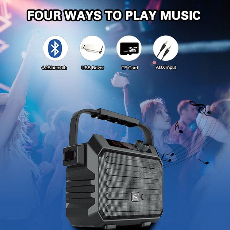 WinBridge H5 Plus Portable PA System With Wireless Headset And Lapel Lavalier Microphone Transmitter