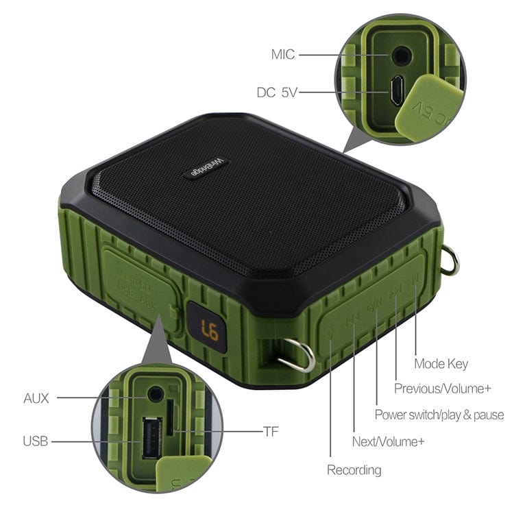 WinBridge M800 18W Voice Amplifier With Wired Microphone Headset Waterproof - WinBridge