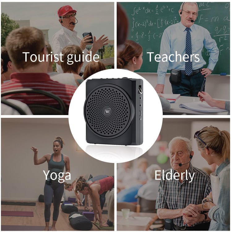 WinBridge S619 Portable Voice Amplifier With Headset Mic Wired 16W for Teachers - WinBridge