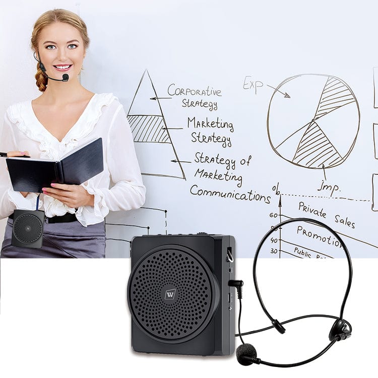 WinBridge S619 Portable Voice Amplifier With Headset Mic Wired 16W for Teachers - WinBridge