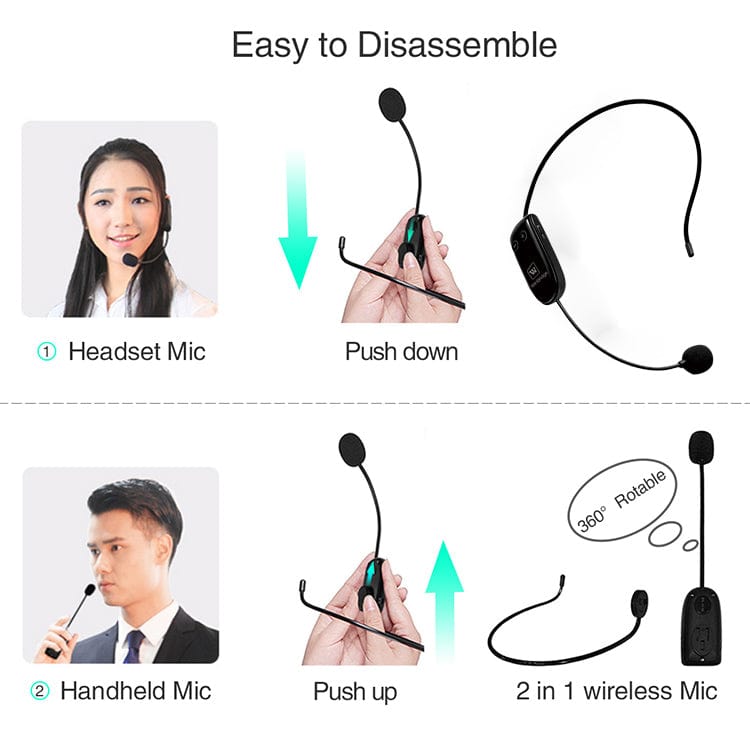 WinBridge U8 Wireless Headset Microphone for S619 UHF, M800 UHF, H5 UHF etc - WinBridge